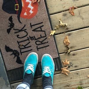 SOLD peacock blue authentic vans shoes